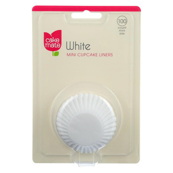 Cake Mate - Cupcake Liners - White - Mini - 100 count - case of 8