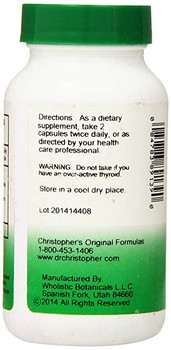 Dr. Christopher's Herbal Thyroid - 475 mg - 100 Vegetarian Capsules Dr. Christopher's Herbal Thyroid - 475 mg - 100 Vegetarian Capsules