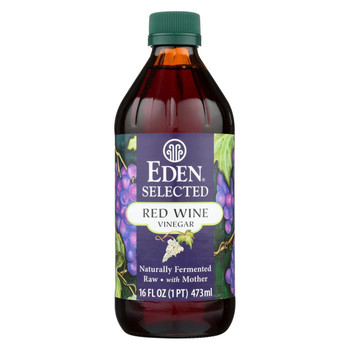 Eden Foods Raw Unfiltered Red Wine Vinegar - Case of 12 - 16 fl oz Eden Foods Raw Unfiltered Red Wine Vinegar - Case of 12 - 16 fl oz