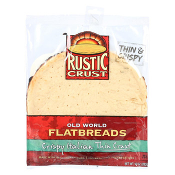 Rustic Crust Pizza Crust - F;atbreads - Thin Crust - 10 oz - case of 8 Rustic Crust Pizza Crust - F;atbreads - Thin Crust - 10 oz - case of 8