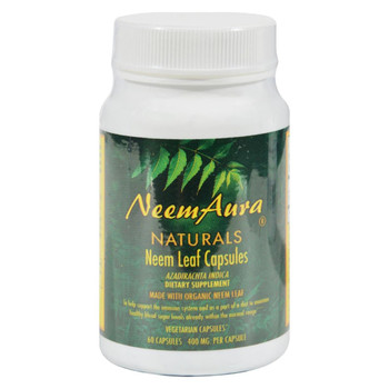 Neem Aura Organic Neem Leaf - 60 Vegetarian Capsules Neem Aura Organic Neem Leaf - 60 Vegetarian Capsules
