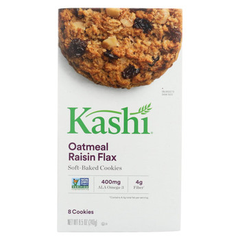 Kashi Oatmeal Raisin Flax - Soft Baked Cookies - Case of 6 - 8.5 oz.