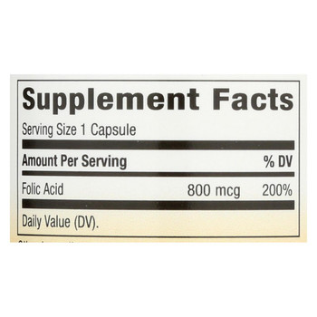 Nature's Way - Folic Acid - 800 mcg - 100 Capsules