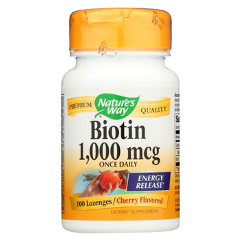 Nature's Way - Biotin - 1000 mcg - 100 Lozenges Nature's Way - Biotin - 1000 mcg - 100 Lozenges