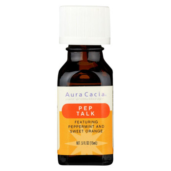 Aura Cacia - Essential Solutions Oil Pep Talk Peppermint and Sweet Orange - 0.5 fl oz