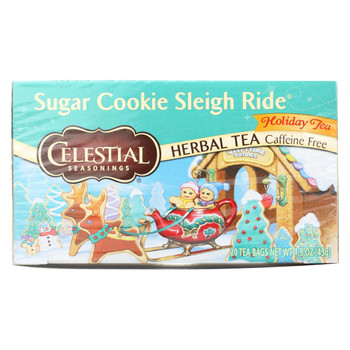 Celestial Seasonings Sugar Cookie Sleigh Ride Holiday Herbal Tea - Case of 6 - 20 BAG