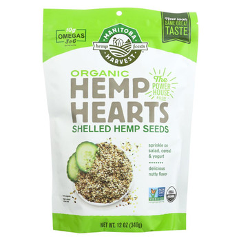 Manitoba Harvest Certified Organic Hemp Hearts Shelled Hemp Seed- Case of 6 - 12 oz Manitoba Harvest Certified Organic Hemp Hearts Shelled Hemp Seed- Case of 6 - 12 oz