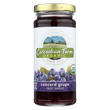 Cascadian Farm Fruit Spread - Organic - Concord Grape - 10 oz - case of 6