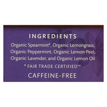 Choice Organic Herbal Tea - Lemon Lavender Mint - Case of 6 - 16 Bags