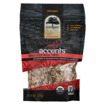 Truroots Organic Trio Rice - Accents Sprouted - Case of 6 - 8 oz. Truroots Organic Trio Rice - Accents Sprouted - Case of 6 - 8 oz.