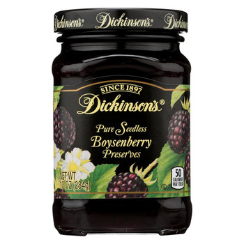 Dickinson - Pure Seedless Boysenberry Preserves - Case of 6 - 10 oz. Dickinson - Pure Seedless Boysenberry Preserves - Case of 6 - 10 oz.