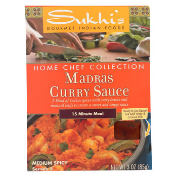 Sukhi's Gourmet Indian Food Madras Curry Paste - 3 oz - Case of 6