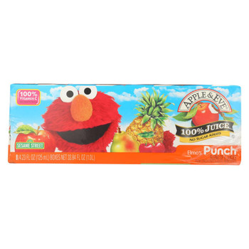 Apple and Eve Sesame Street Juice Elmo's Punch - Case of 6 - 6 Bags