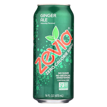 Zevia Soda - Zero Calorie - Ginger Ale - Tall Girls Can - 16 oz - case of 12 Zevia Soda - Zero Calorie - Ginger Ale - Tall Girls Can - 16 oz - case of 12