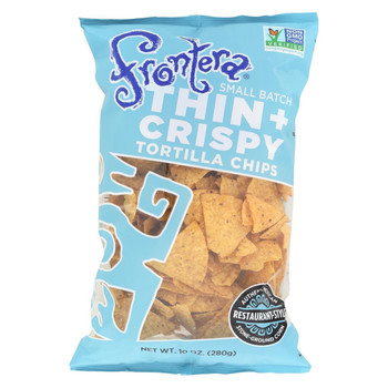 Frontera Foods Thin and Crispy Tortilla Chips - Tortilla Chips - Case of 12 - 10 oz.