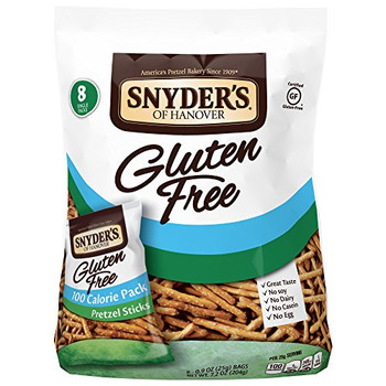 Snyder's of Hanover Pretzel Sticks - Gluten Free 100 Calorie - Case of 6 - 8 Count Snyder's of Hanover Pretzel Sticks - Gluten Free 100 Calorie - Case of 6 - 8 Count