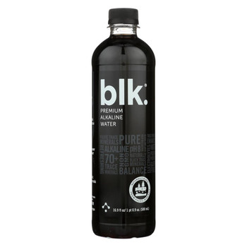 Blk Beverages Spring Water - Fulvic Infused Mineral Water - Case of 24 - 16.9 fl oz.