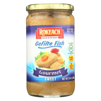 Rokeach Gourmet Sweet Gefilte Fish - Case of 12 - 24 oz.