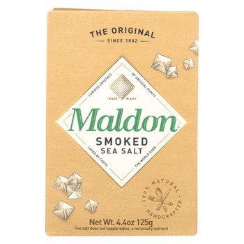 Maldon Flakes - Smoked Sea Salt - Case of 6 - 4.4 oz. Maldon Flakes - Smoked Sea Salt - Case of 6 - 4.4 oz.