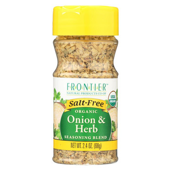 Frontier Herb Onion & Herb - Organic - Low Sodium - Case of 6 - 2.4 oz Frontier Herb Onion & Herb - Organic - Low Sodium - Case of 6 - 2.4 oz