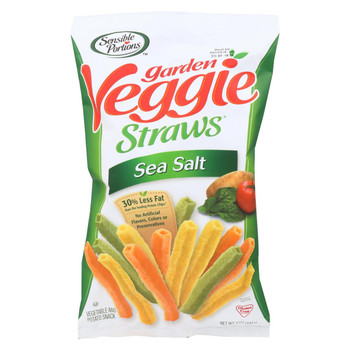 Sensible Portions Garden Veggie Straws - Sea Salt - Case of 12 - 5 oz.