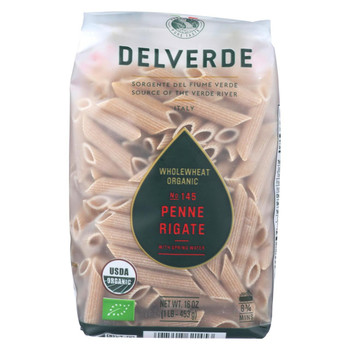 Delverde - Penne Rigate Pasta - No 145 With Spring Water - Case of 6 - 16 oz.