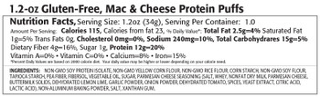 Kay's Naturals Protein Puffs - Mac and Cheese - Case of 6 - 1.2 oz Kay's Naturals Protein Puffs - Mac and Cheese - Case of 6 - 1.2 oz