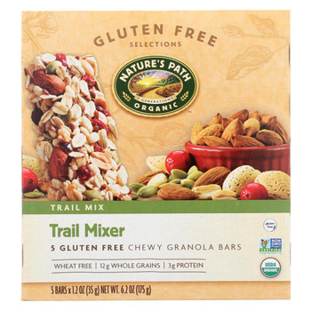 Nature's Path Organic Trail Mixer Chewy Granola Bar - Case of 6 - 6.2 oz.