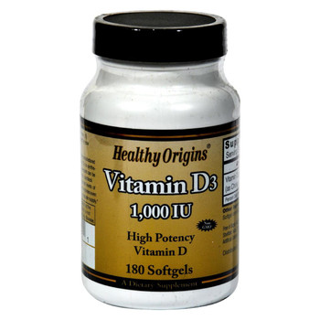 Healthy Origins Vitamin D3 - 1000 IU - 180 softgels Healthy Origins Vitamin D3 - 1000 IU - 180 softgels