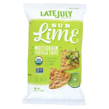 Late July Snacks Organic Multigrain Snack Chips - Sublime - Case of 12 - 5.5 oz.