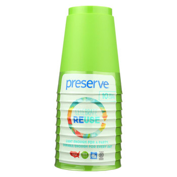 Preserve On the Go Cups - Apple Green - 10 Pack - 16 oz.