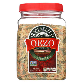 Rice Select Orzo - Tri - Color - Case of 4 - 26.5 oz. Rice Select Orzo - Tri - Color - Case of 4 - 26.5 oz.