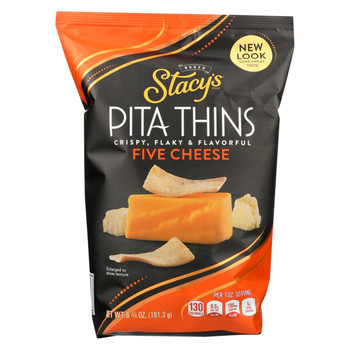 Stacy's Pita Chips 5 Cheese Pita Crisps - Cheese - Case of 8 - 6.75 oz. Stacy's Pita Chips 5 Cheese Pita Crisps - Cheese - Case of 8 - 6.75 oz.