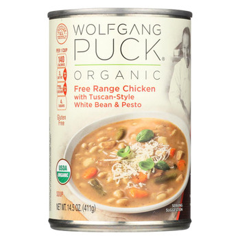 Wolfgang Puck Organic Soup - Wheat Bean and Pesto - Case of 12 - 14.5 oz.