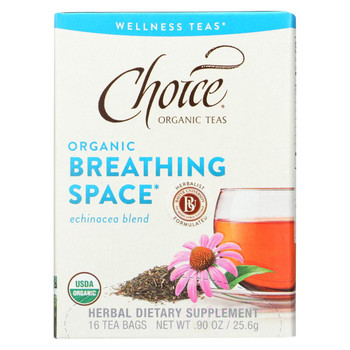 Choice Organic Teas - Organic Breathing Space Tea - 16 Bags - Case of 6