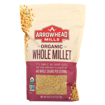 Arrowhead Mills - Organic Hulled Millet - Case of 6 - 28 oz. Arrowhead Mills - Organic Hulled Millet - Case of 6 - 28 oz.