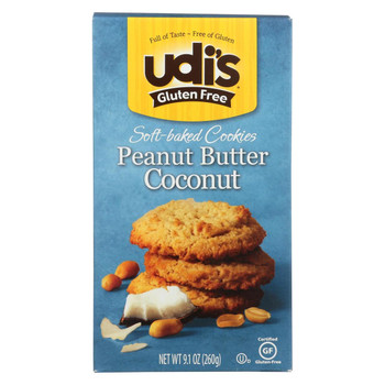 Udi's Cookies - Coconut Peanut Butter - Case of 6 - 9.1 oz.