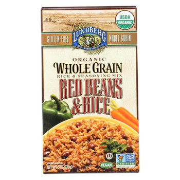 Lundberg Family Farms Organic Whole Grain Red Beans and Rice - Case of 6 - 6 oz. Lundberg Family Farms Organic Whole Grain Red Beans and Rice - Case of 6 - 6 oz.