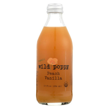 Wild Poppy Organic Juice - Peach Vanilla - Case of 12 - 10 fl oz