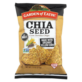 Garden of Eatin' Corn Tortilla Chips - Chia Seed - Case of 12 - 7.5 oz.