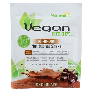 Naturade VeganSmart All-In-One Nutritional Shake - Chocolate - 1.62 oz - Case of 12
