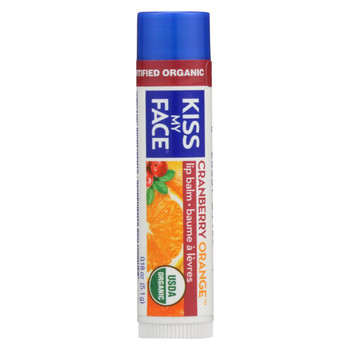 Kiss My Face Lip Balm - Cranberry Orange - Case of 24 - .18 oz.