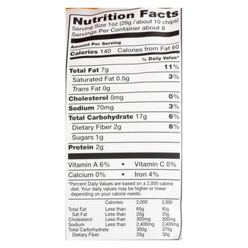 Garden of Eatin' Corn Tortilla Chips - Butternut Squash - Case of 12 - 7.5 oz.