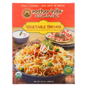 Mother India Organic Biryani - Vegetable - Case of 6 - 9.3 oz