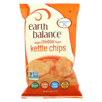 Earth Balance Kettle Chips - Cheddar - Case of 12 - 5 oz.
