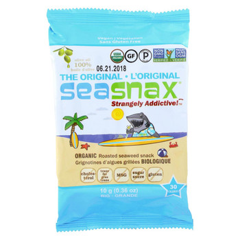 Seasnax Organic Classic Single - 5 Full Sheets - Case of 12 - 0.36 oz.