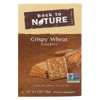 Back To Nature Crispy Crackers - Wheat - Case of 6 - 8 oz.