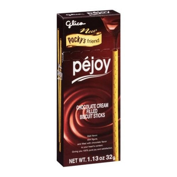 Glico Pocky Pejoy Biscuit Sticks - Chocolate Cream - Case of 20 - 1.13 oz.