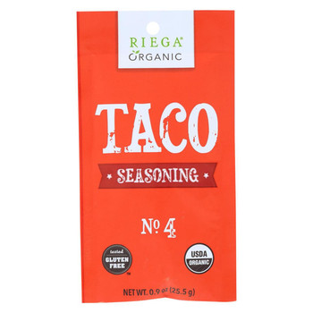 Riega Foods Seasoning - Organic - Taco - No. 4 - .9 oz - case of 8