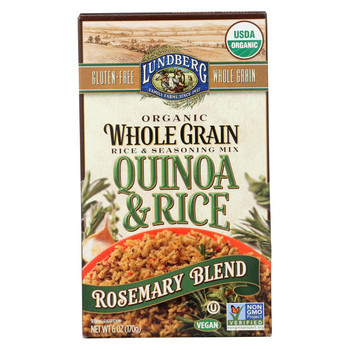 Lundberg Family Farms Organic Quinoa and Rice - Rosemary Blend - Case of 6 - 6 oz.
